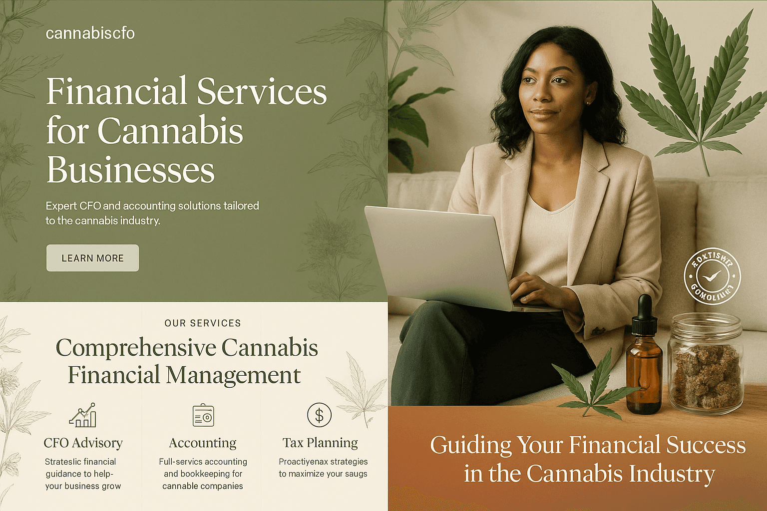 cannabiscfo.com website mockup